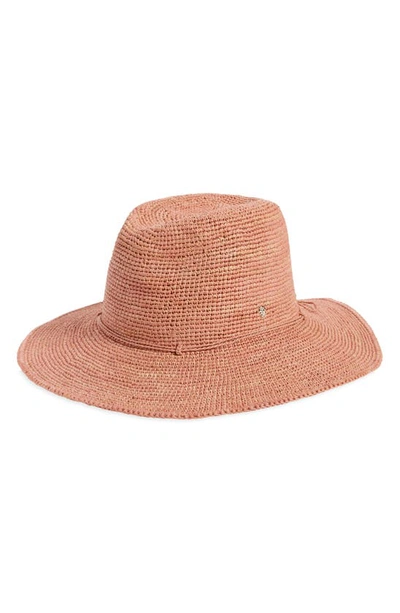 Helen Kaminski Desmonda Packable Raffia Fedora In Peony