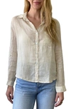 Bella Dahl Garment Dyed Linen Button-up Shirt In Safari Khaki