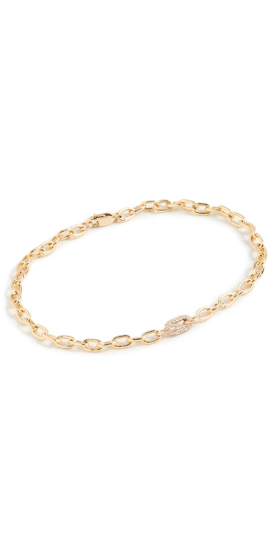 Stone And Strand Luxe Diamond Chain Bracelet In 14k Yellow Gold/ White Diamond