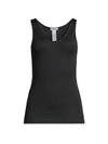 Hanro Woolen V-neck Wool-silk Blend Top In Black