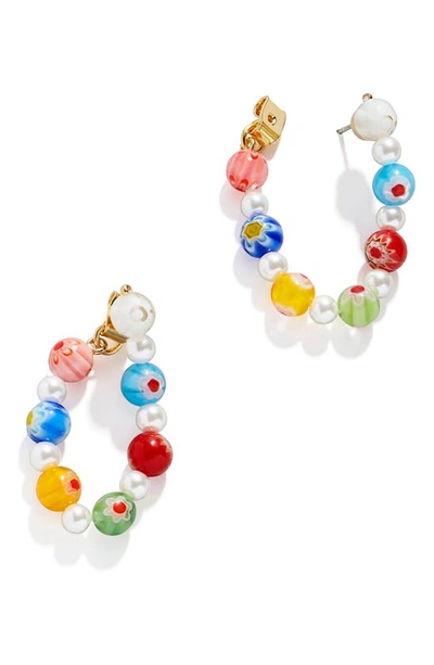 Baublebar Millefiori Beaded Hoop Earrings In Multi