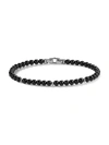 David Yurman Women's Spiritual Beads Sterling Silver & Gemstone Beaded Bracelet In Black/silver