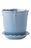 Juliska Berry & Thread 2-piece Chambray Planter & Saucer Set