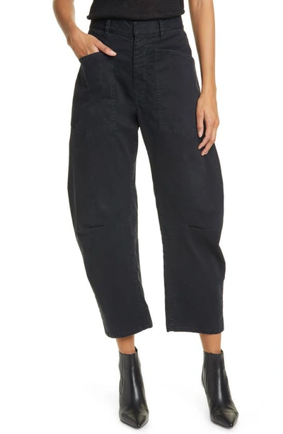 Nili Lotan Shon Stretch Cotton Pants In Dark Navy