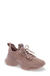 Steve Madden Women's Maxima Rhinestone-trim Trainer Sneakers In Mauve Multi