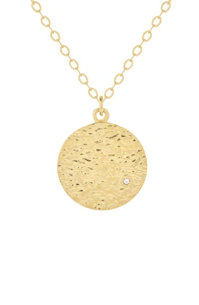 Brook & York Nova Disc Pendant Necklace In Gold