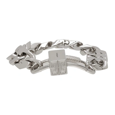 Givenchy Womens 040-silvery G-chain Silver-toned Brass Chain Bracelet 3