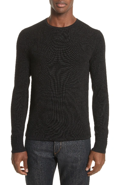 Rag & Bone Gregory Merino Wool Blend Crewneck Sweater In Black