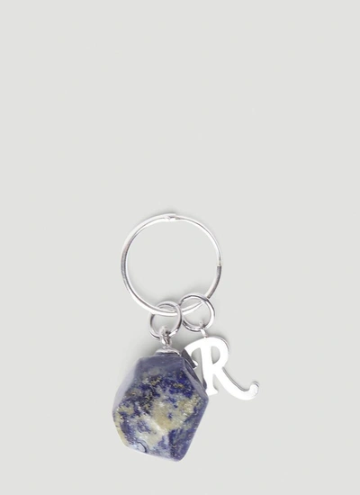 Raf Simons Stone Pendant Single Earring In Multi