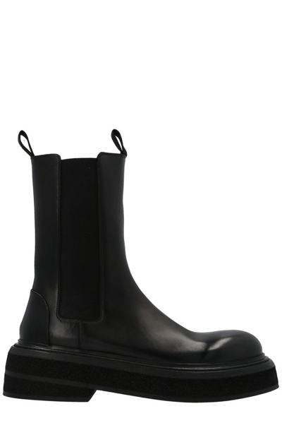 Marsèll Black Zuccone 22 Leather Chelsea Boots
