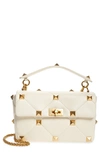 Valentino Garavani Roman Stud Nappa Chain Bag In Ivory