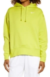 Nike Sportswear Women's Fleece Hoodie In High Voltage/ White