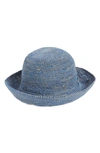 Helen Kaminski 'provence 10' Packable Raffia Hat In Cornflower