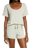 Felina Organic Cotton Scoop Neck Loungewear T-shirt In Pebble