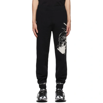 Givenchy Black Basic Sweatshirt Lounge Pants In 001-black