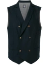 Eleventy Double Breasted Waistcoat - Blue