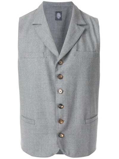 Eleventy Buttoned Waistcoat In Grey