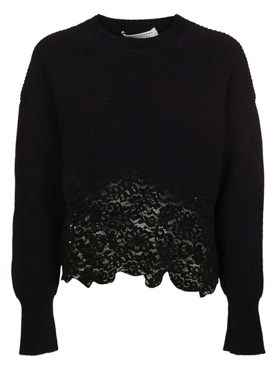 Philosophy Di Lorenzo Serafini Lace Detailed Knitted Top In Black