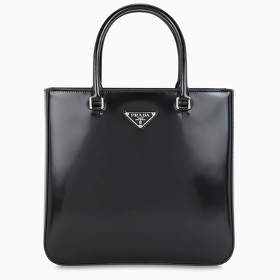 Prada Bag In Brushed Leather In Black