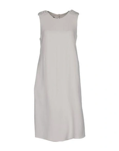 Emporio Armani Short Dress In Light Grey