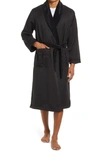 Majestic Fleece Lined Robe In Black