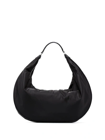 Staud Sasha Logo Patch Shoulder Bag In Black