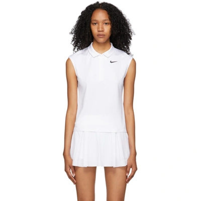 Nike Court Victory Polo Performance Dress In White,black