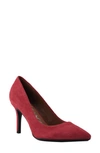 Calvin Klein Women's Gayle Pointy Toe Pumps Women's Shoes In Red Suede