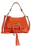 See By Chloé Mini Joan Leather Crossbody Bag In Loving Orange