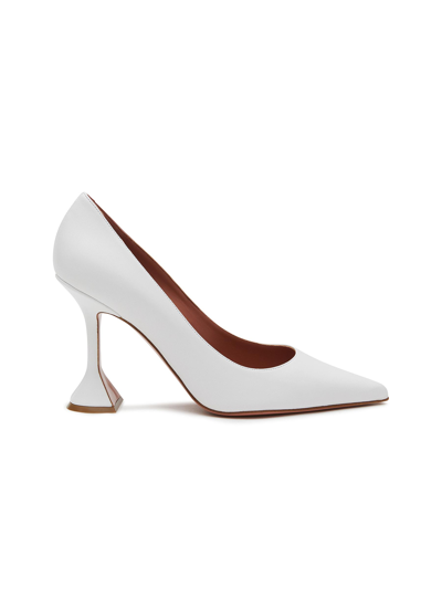 Amina Muaddi Ami 95mm Pointed-toe Pumps In White