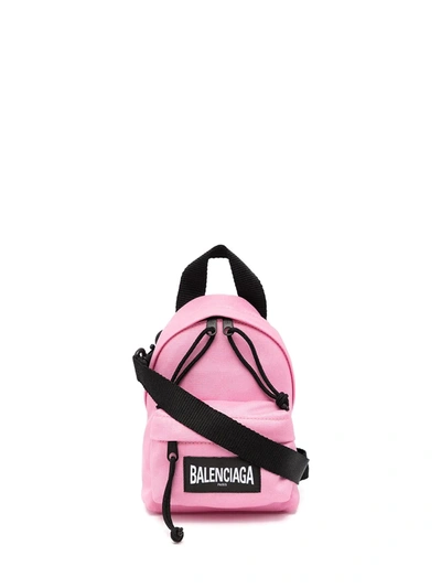 Balenciaga Oversized Mini Crossbody Backpack In Pink