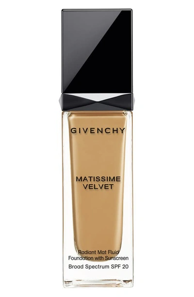 Givenchy Matissime Velvet Radiant Matte Fluid Foundation Spf 20 In 7 Ginger