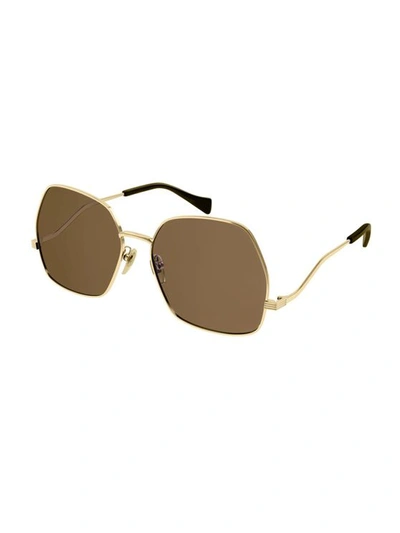 Gucci Brown Square Ladies Sunglasses Gg0972s 002 60
