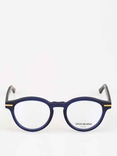 Cutler And Gross 1338/51/03 Eyewear In Matt Navy Blue