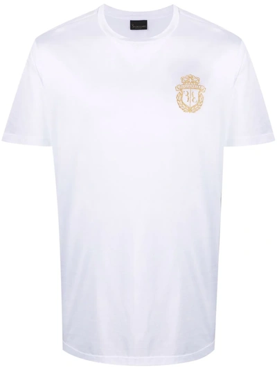 Billionaire Crest-motif Short-sleeved T-shirt In White