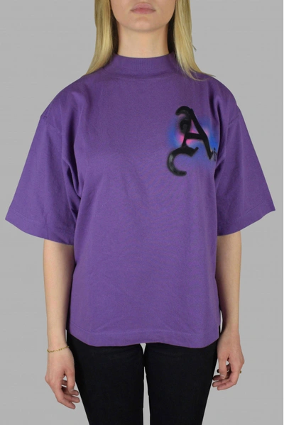 Palm Angels Air Oversized T-shirt In Purple