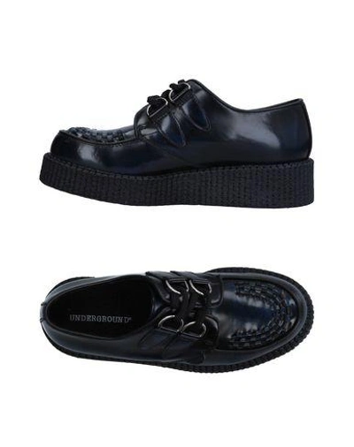 Underground Lace-up Shoes In Dark Blue