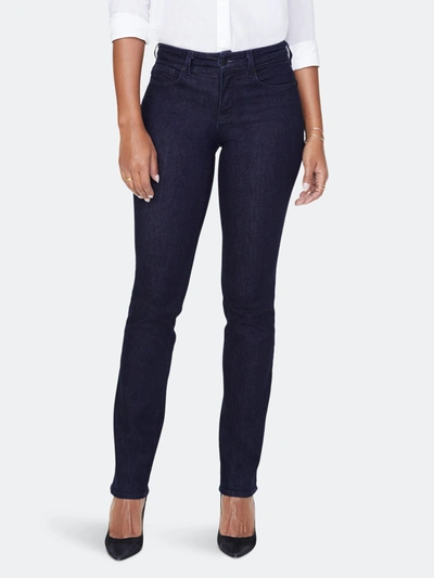 Nydj Marilyn High Rise Straight Leg Jeans In Rinse In Blue