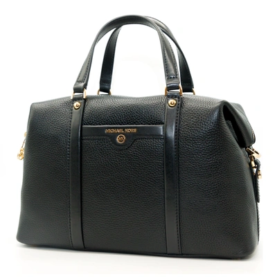 Michael Kors Beck- Medium Leather Handbag In Black