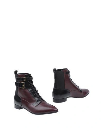 Sergio Rossi Ankle Boot In Deep Purple