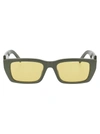 Palm Angels 18mm Rectangle Logo Sunglasses In Grey