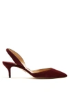 Paul Andrew Rhea Slingback Suede Pumps In Burgundy