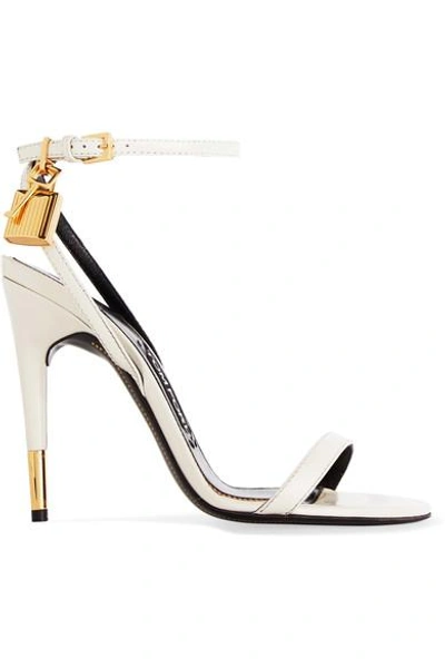 Tom Ford Leather Sandals In White