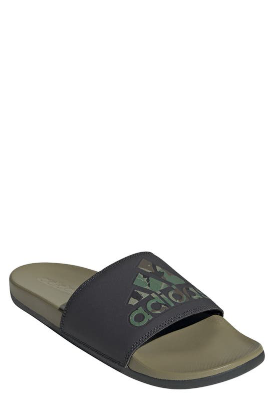 Adidas Originals Adidas Men's Essentials Adilette Comfort Slide Sandals In  Orbit Green/carbon/core Black | ModeSens