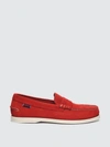 Sebago Portland Flesh Out Boat Shoe In Red