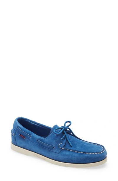 Sebago Portland Flesh Out Boat Shoe In Blue Limoge