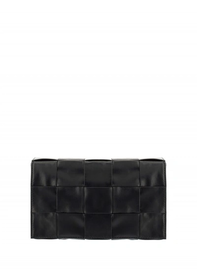 Bottega Veneta Black Cassette Leather Shoulder Bag
