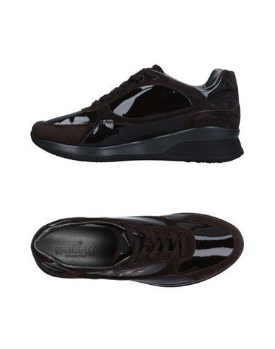 Hogan Sneakers In Dark Brown