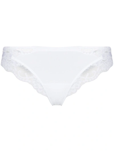 La Perla Donna Slip Mit Spitzeneinsatz In Weiss