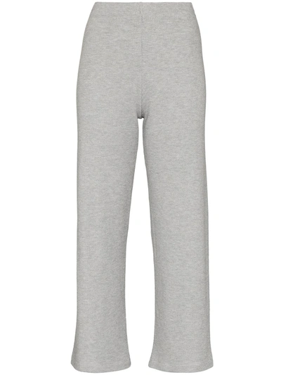 Leset Willow Waffle Knit Track Trousers In Grau